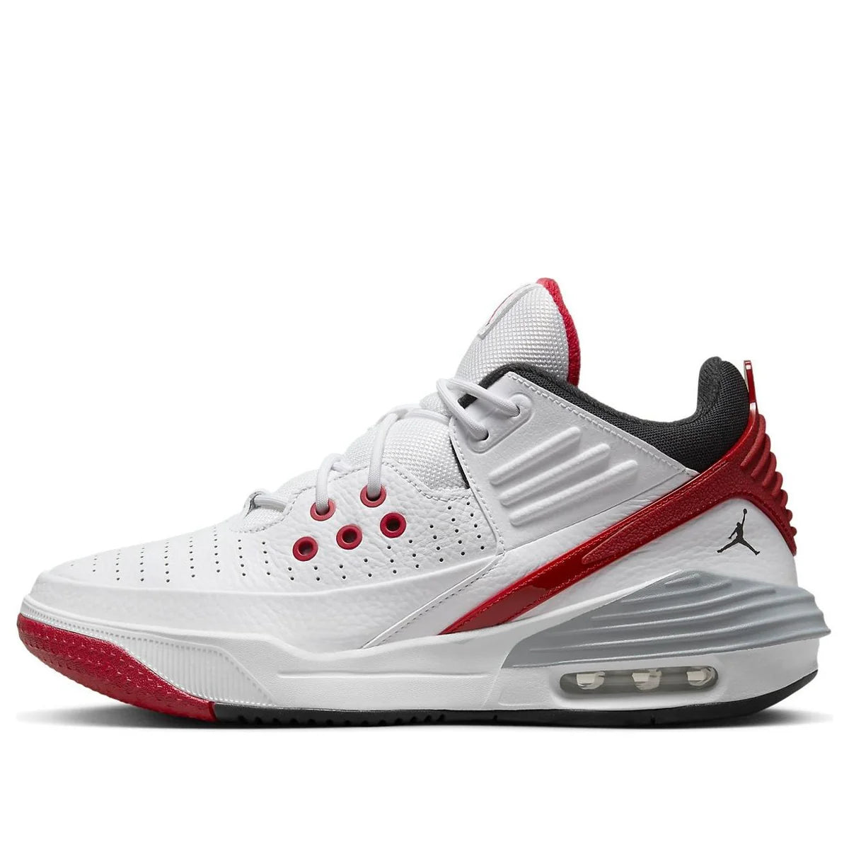 Jordan Max Aura 5 'Blanco Negro Rojo Varsity Size 8